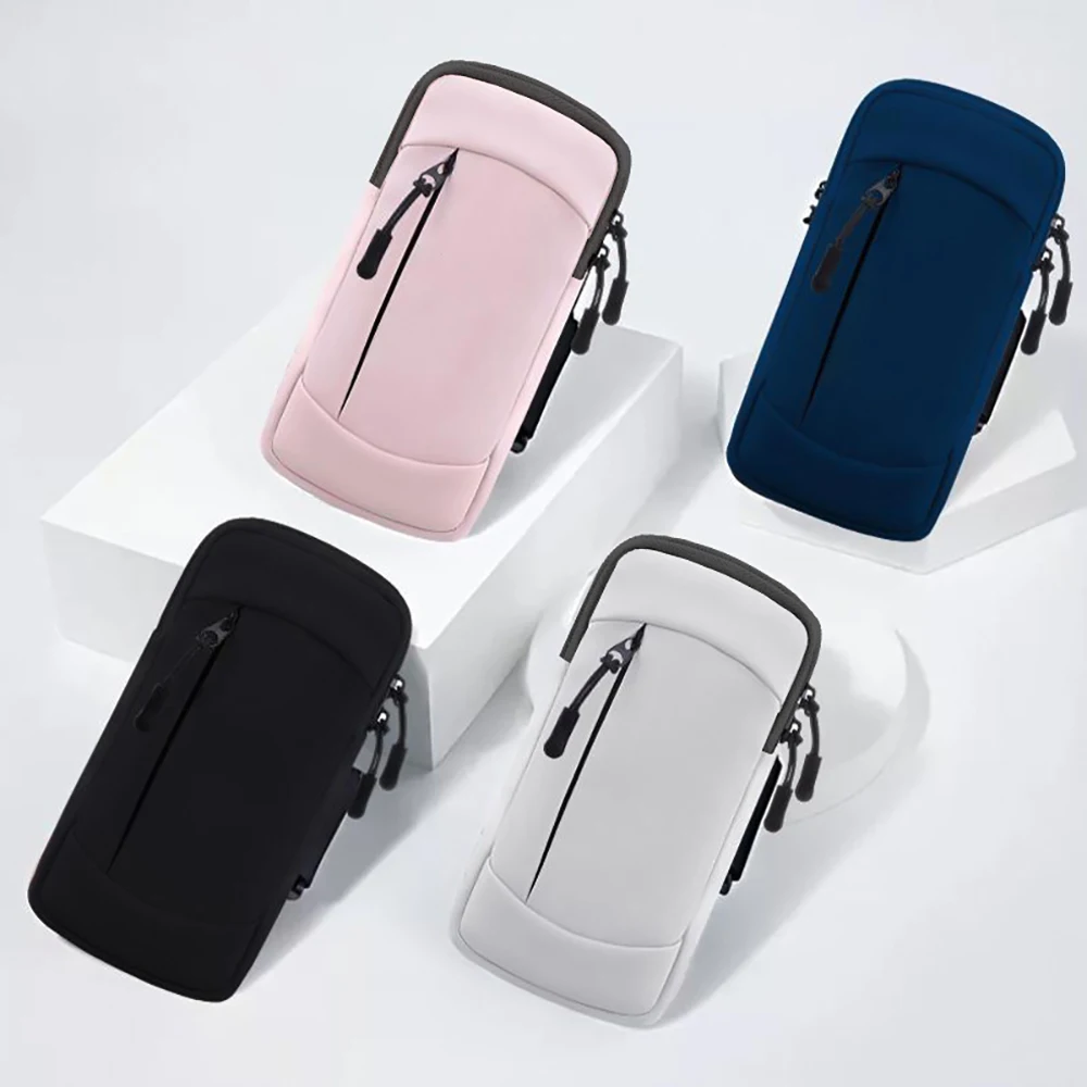 Running Phone Holder Armbands Sports Cases for Moblie Phone PU Leather Jogging Bag Gym Waterproof Universal Phones Arm Pouch