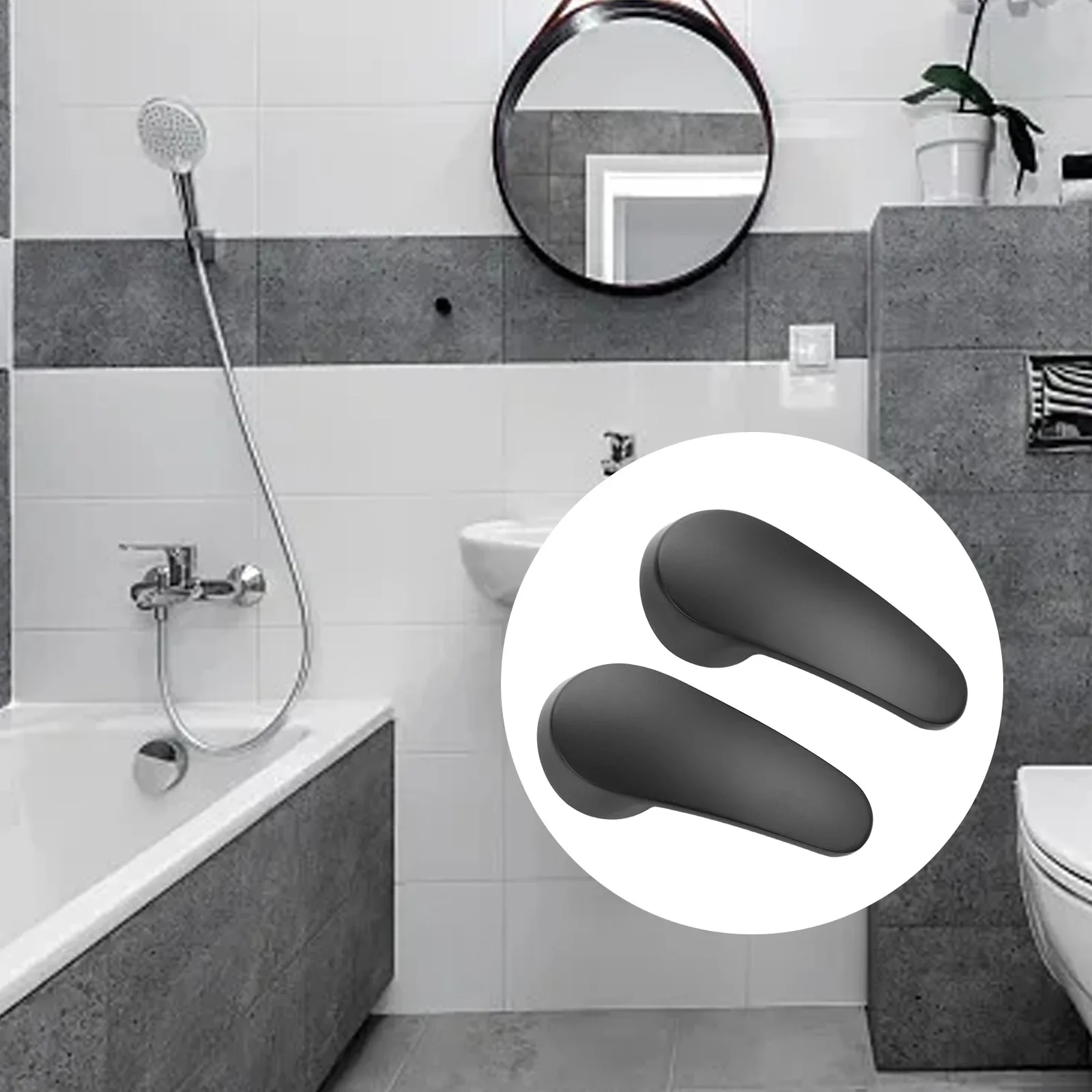 

Ручка из черного цинкового сплава, длина 11 см, аксессуары для ручек для ванной комнаты, долговечный материал, устойчивый к ржавчине, уникальный дизайн