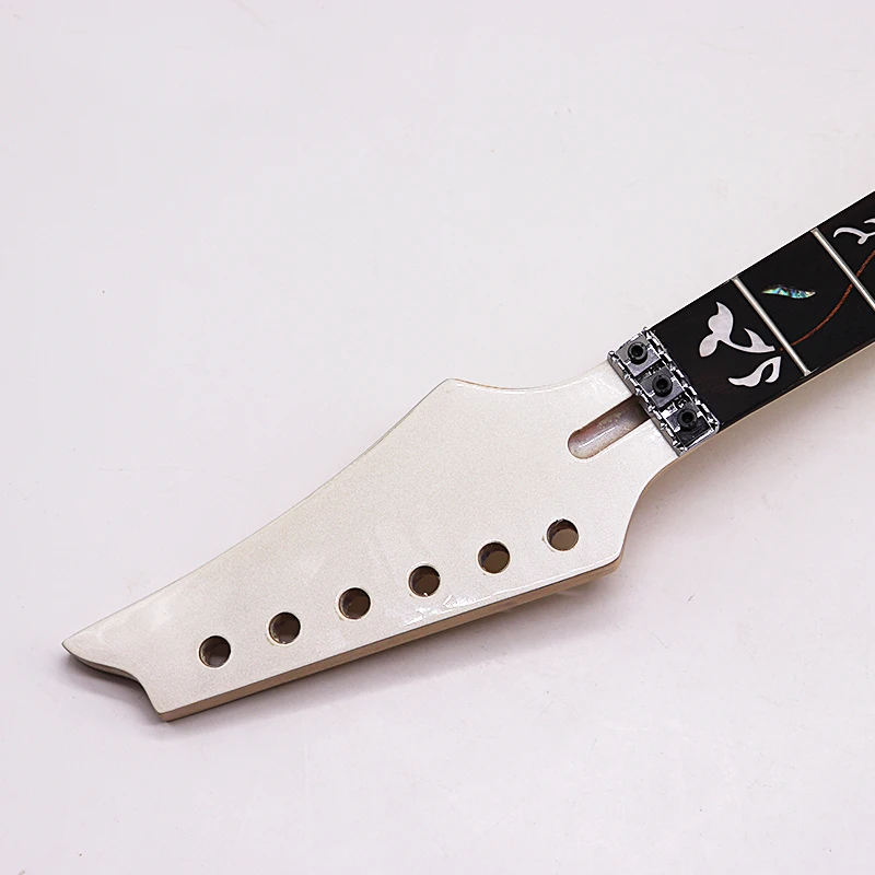 Electric Guitar with 6 Strings and 24 Fret, Exquisite Maple Wood, DIY Double-Shaft, Maple Leaf, Flower Shaped