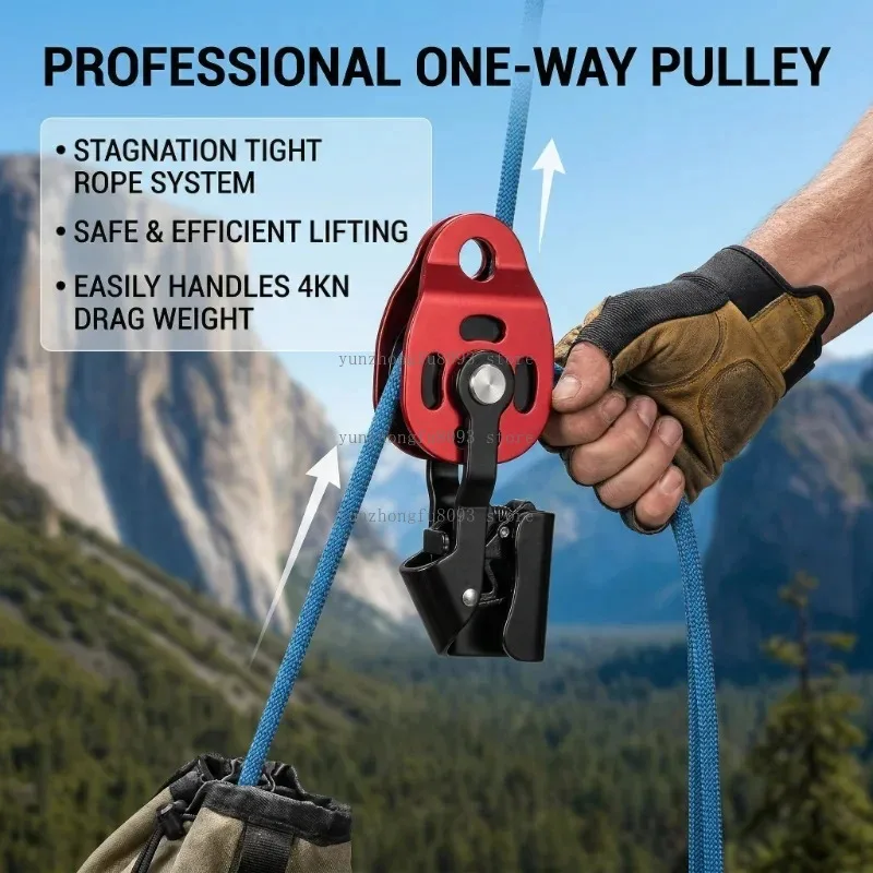 (NO ROPE) 2.5 Ton Heavy-Duty One-Way Lifting Pulley, Safety Lifting Bracket for Hoisting, Trailer & Construction Equipment