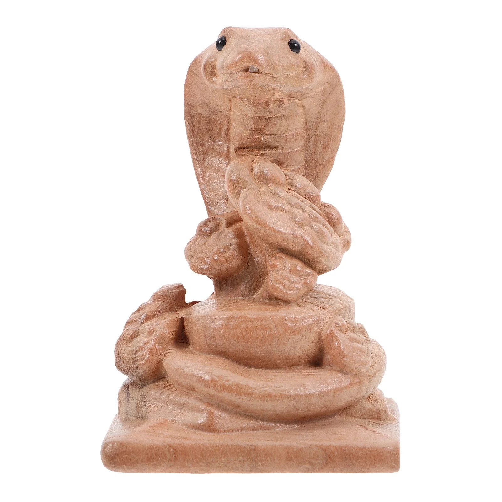 

1pc Mini Hand-Carved Snake Small Animal Decoration For Home Office Desk Decor Carving Snake Ornaments Craft Wood Ornament Gift