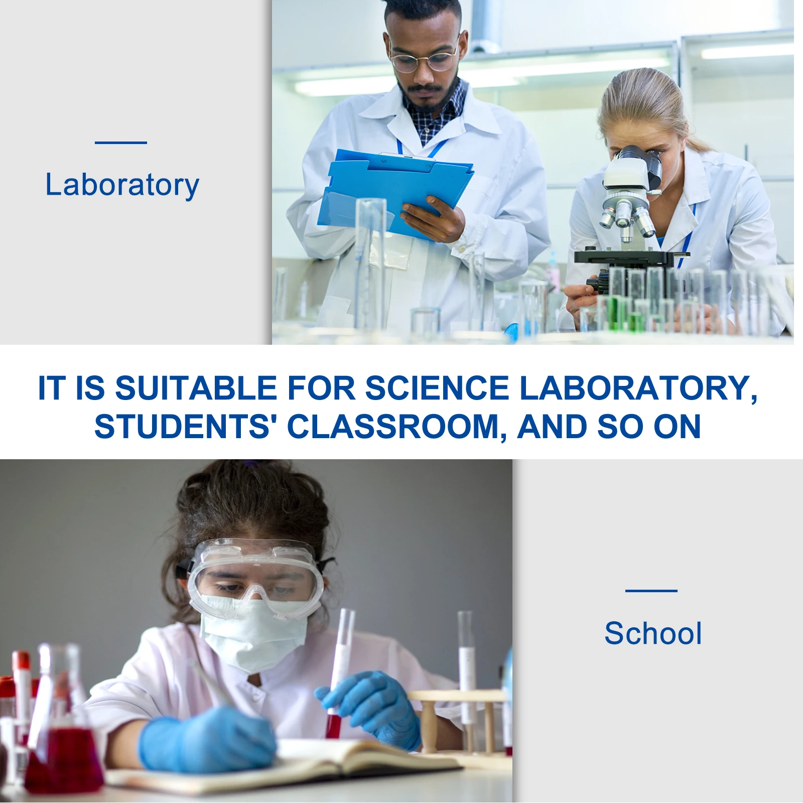 

50pcs Plastic Screw Caps Self-Standing Test Tubes High Transparency Lab Conical Tubes For Science