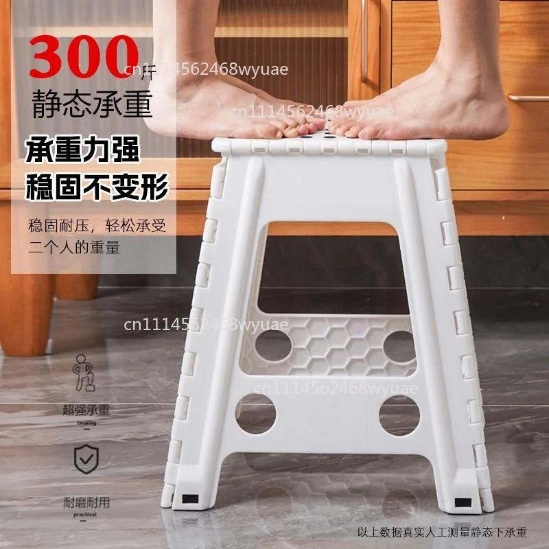 Thickened Plastic Folding Stool, Portable Foldable Chair for Adults & Kids, Ideal for Home Dining, Bathroom, Outdoor Use