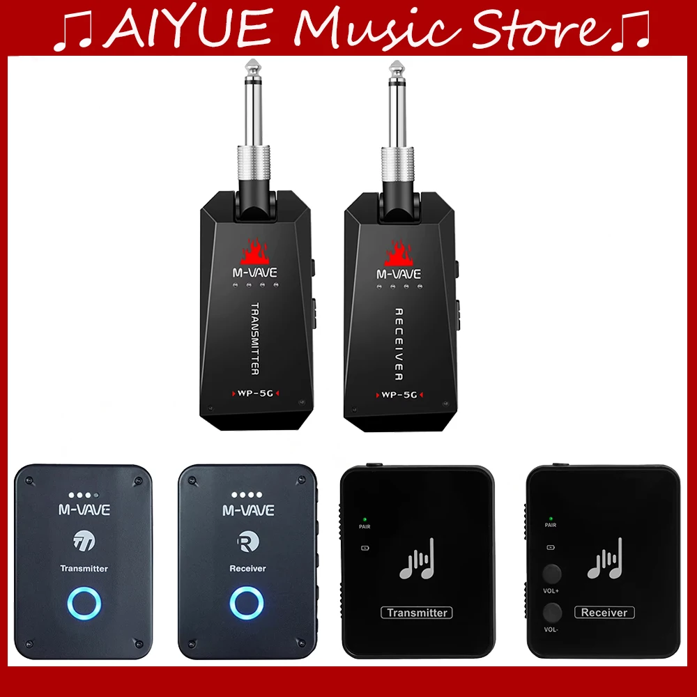 

Беспроводная система M-VAVE, трансивер для наушников, 2,4G, гитарный передатчик, приемник, перезаряжаемая поддержка, стерео, моно, функция отключения звука