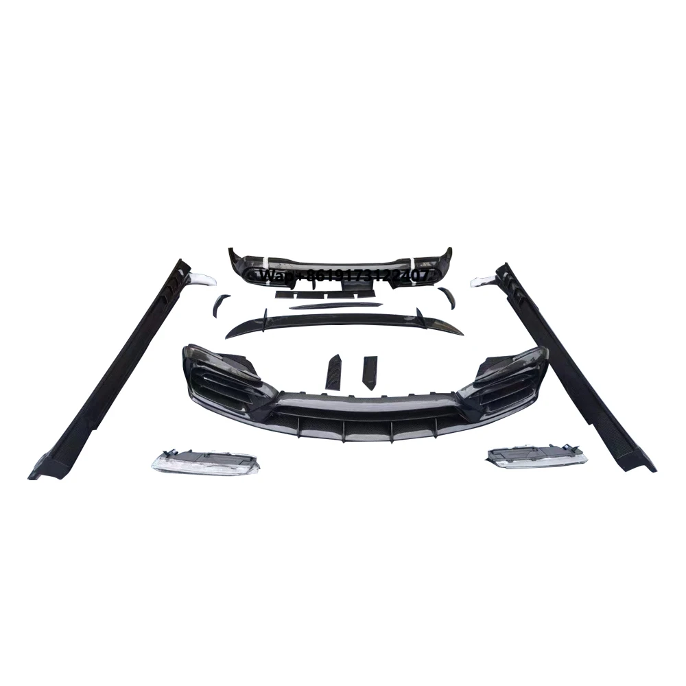 

Top-Car Style Dry Carbon Fiber Spoiler Diffuser Front Lip Side Skirts Body Kit for GT63