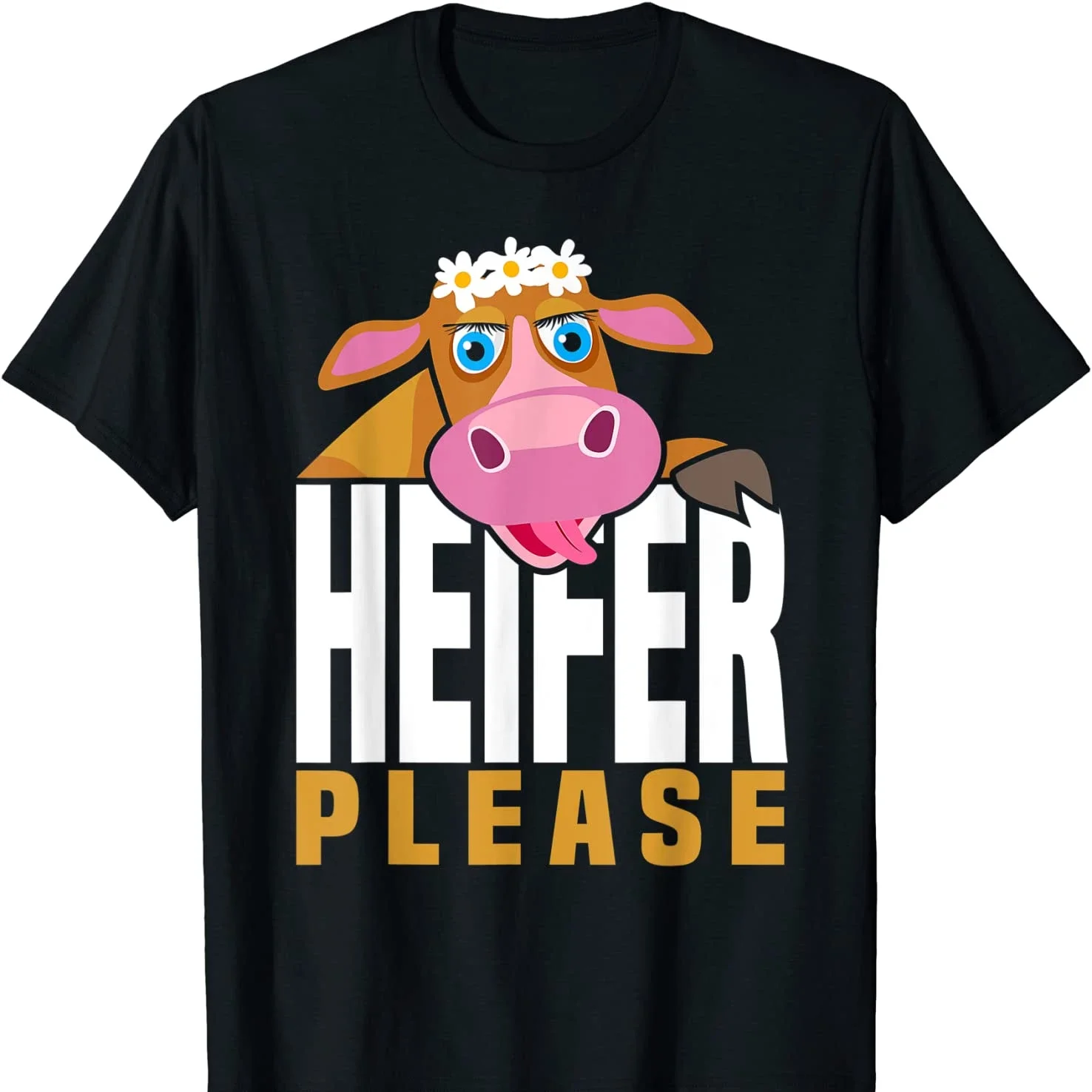 Heifer Please Interesting Cow T-Shirt Short Sleeve Casual 100% Cotton O-Neck Summer Mens T-shirt