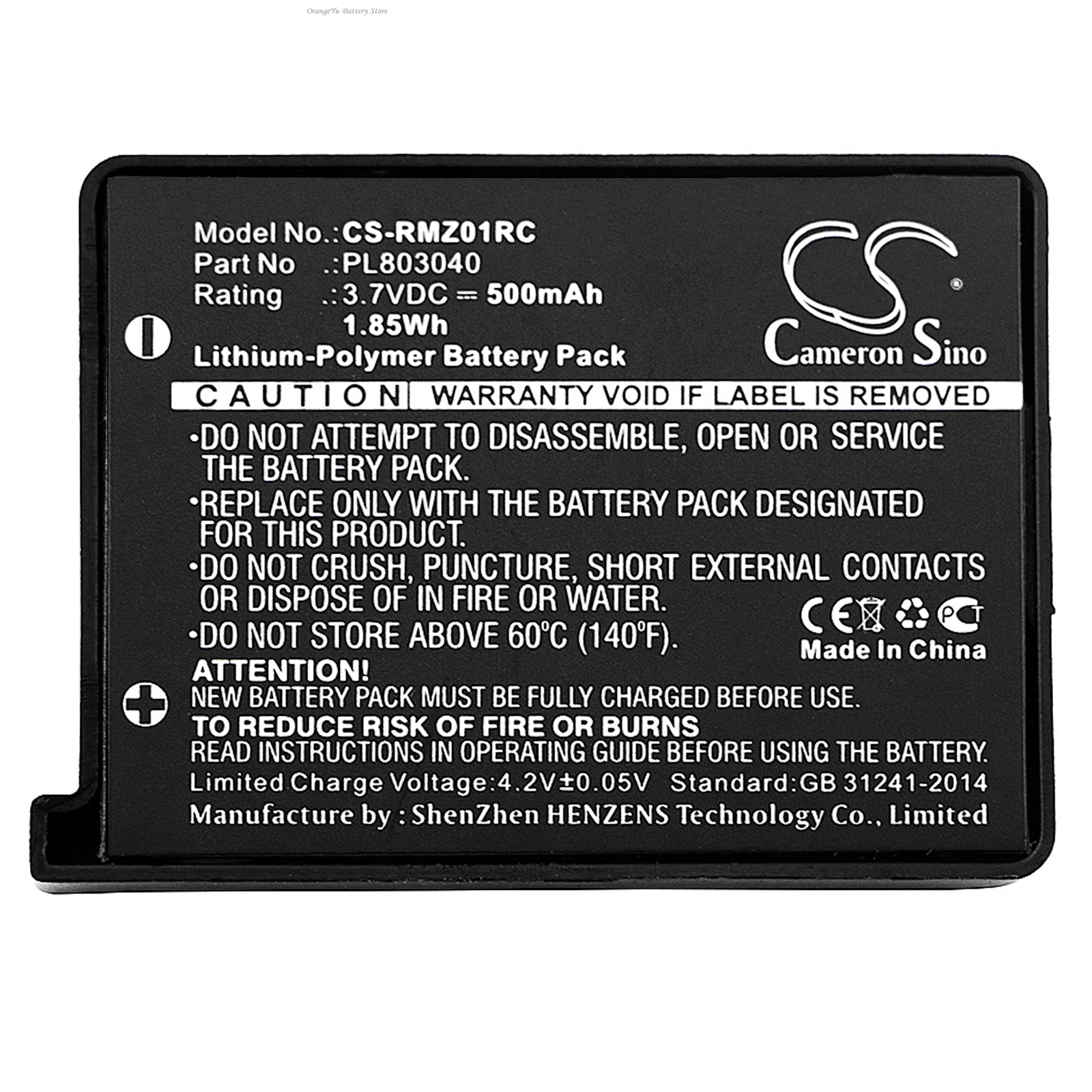 Replacement 3.7V 500mAh Mouse Battery FC30-01330200 PL803040 for RAZER RZ01-0133 RZ84-01330100 Turret gaming Mouse