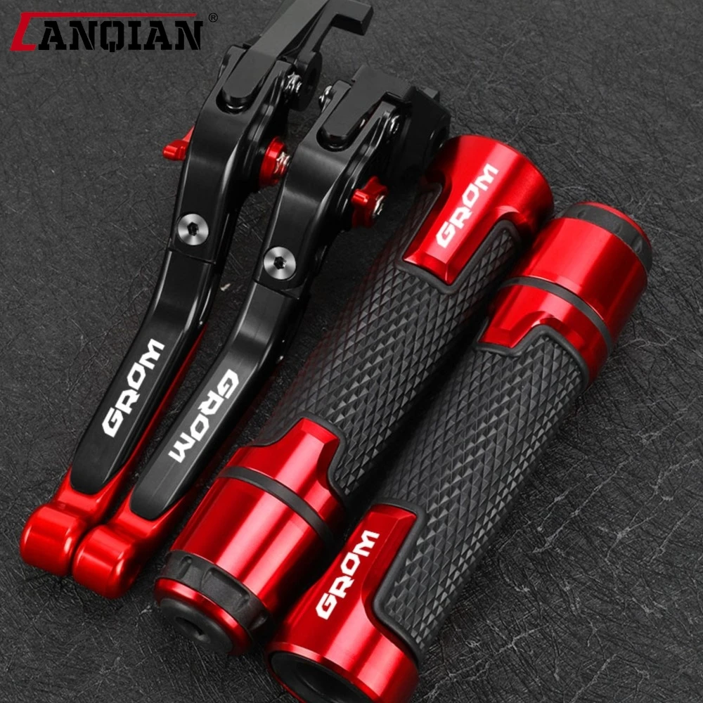 

Motorcycle Accessories Extendable Brake Clutch Levers Handlebar Grip Handles bar Hand Grips FOR HONDA GROM MSX125 2014-2023 2022