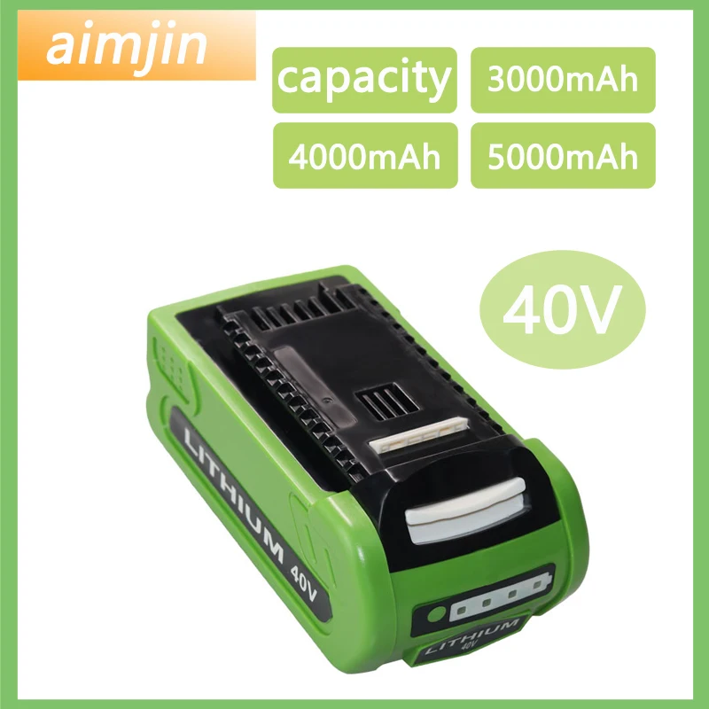 40V 3.0/4.0/5.0Ah Li-ion Battery For Greebo G-MAX  29462 29482 29252 2901319 Tools