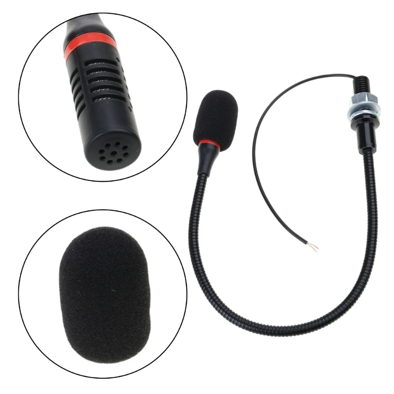 High Sensitivity -32dB±3dB Mic Metal Gooseneck Microphone 2.2KΩ Impendance for Live Presentations Vehicle Announcements