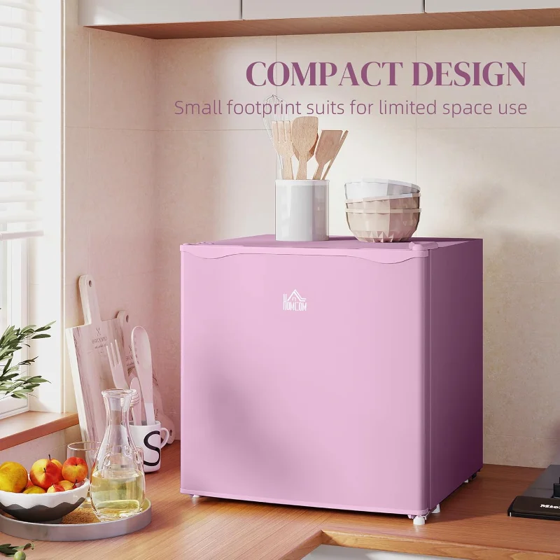 HOMCOM Mini Freezer Countertop، 1.1 قدم مكعب، فريزر عمودي مدمج مع أرفف قابلة للإزالة، باب قابل للعكس للمنزل، النوم