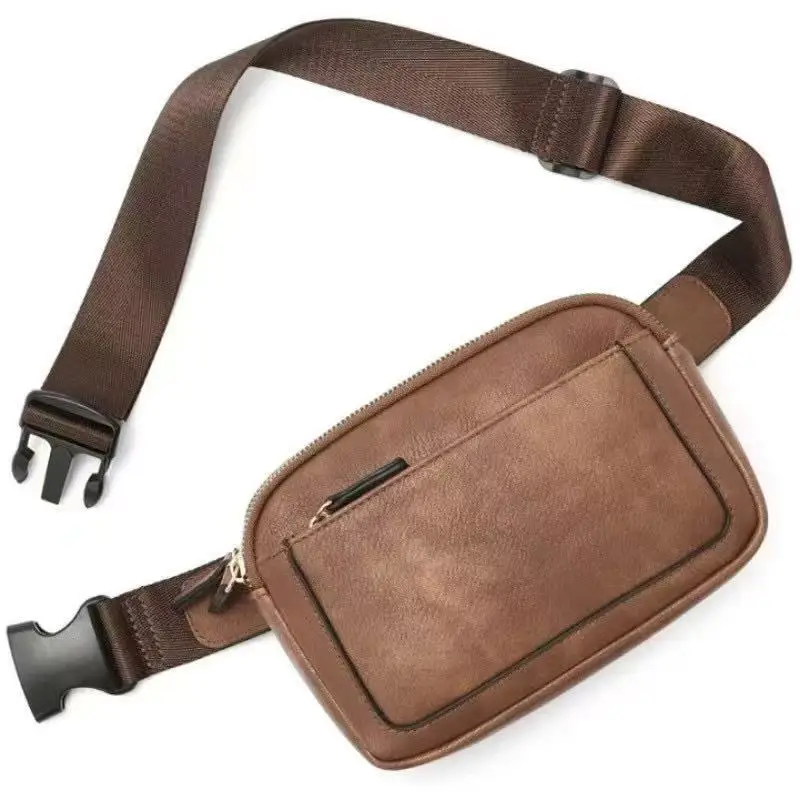 Nueva moda, bolso bandolera portátil, bolso de cintura con correa ajustable, bolso informal de cuero para hombres y mujeres, bolso de moda