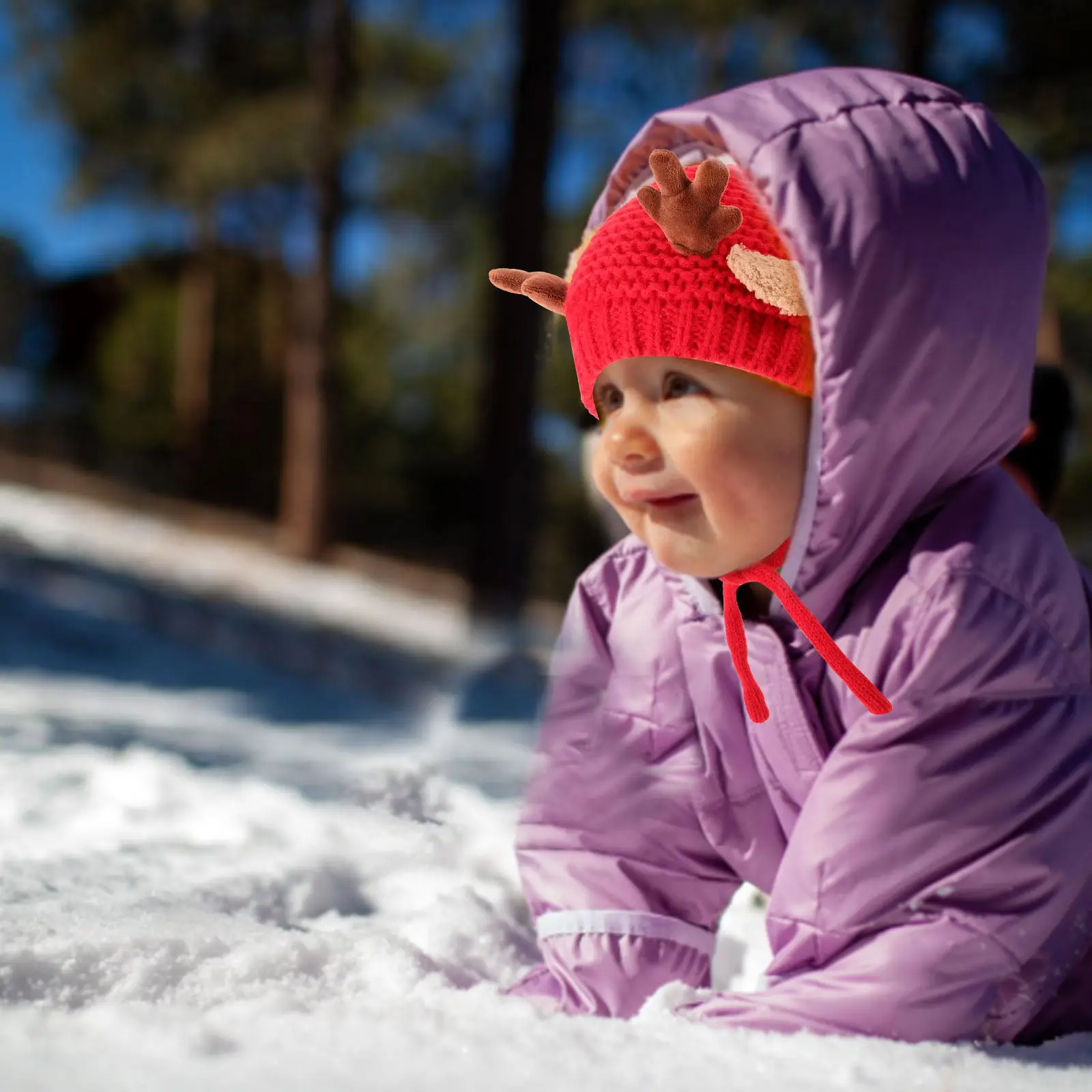 

Warm Kids Wool Hat Thick Knit Crochet Cap Skin Friendly for Winter Wear 1- Design Headwear Baby Knitted Hat