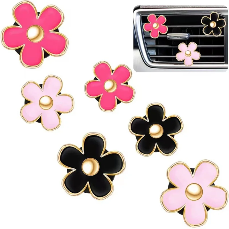 

6Pcs/Set Car Outlet Vent Perfume Clips Car Air Freshener Conditioning Aromatherapy Small Daisy Interior Decoration Accessories