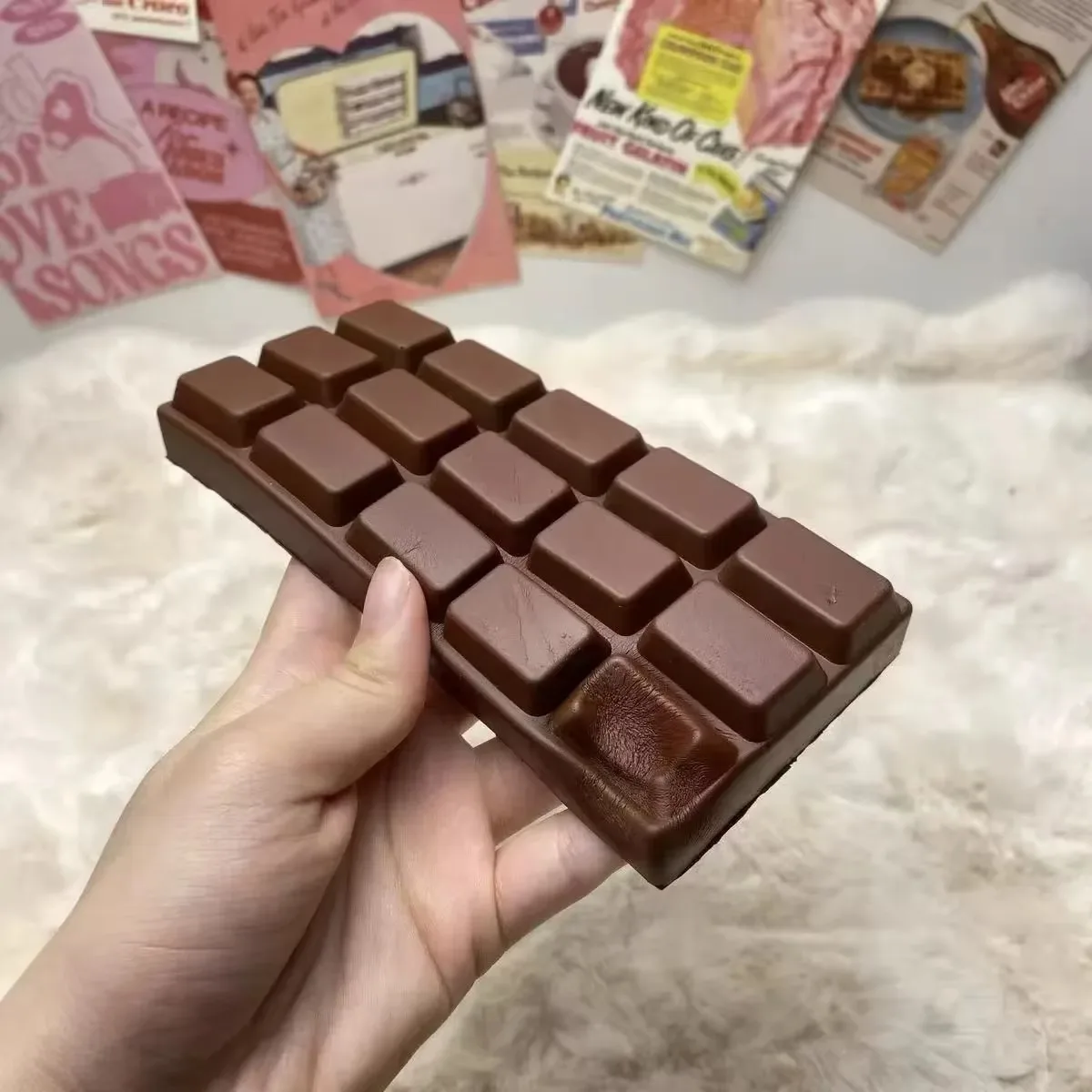 1PC Chocolate Squishy Toy Slow Rising Squeeze Fidget Sensory Stress Relief Hand Relaxing Toy Gift NEEDOH