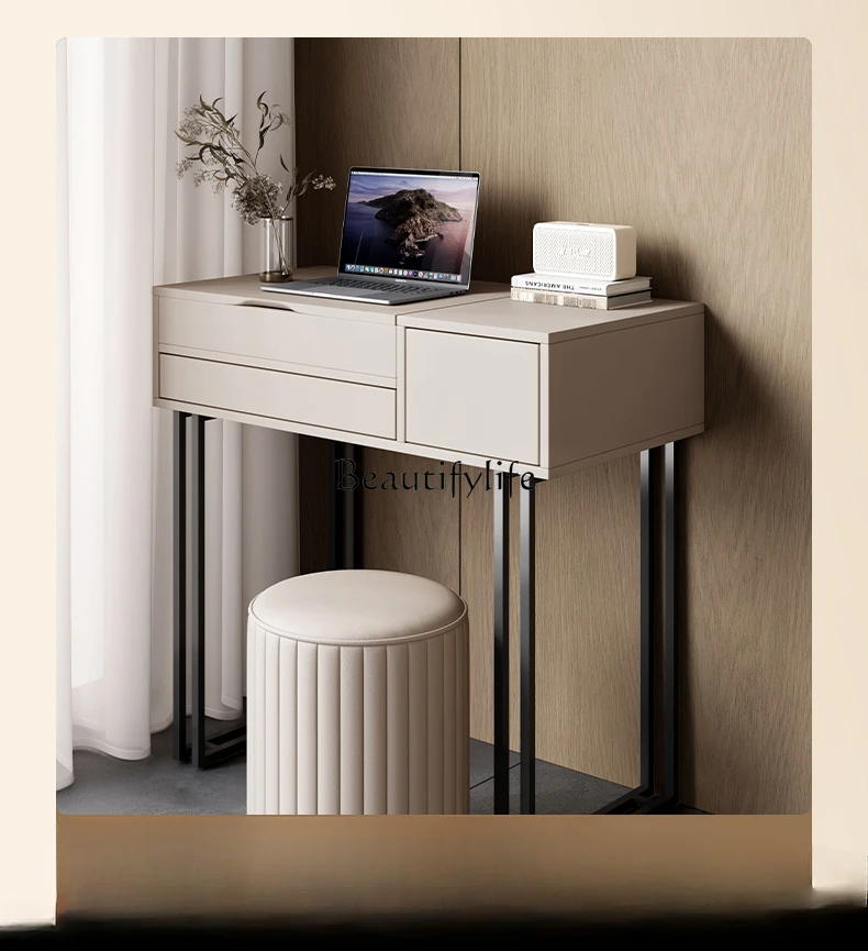 

Modern Simple Jiugongge Storage Plug-in Touch Screen Makeup Mirror Bedroom Dresser