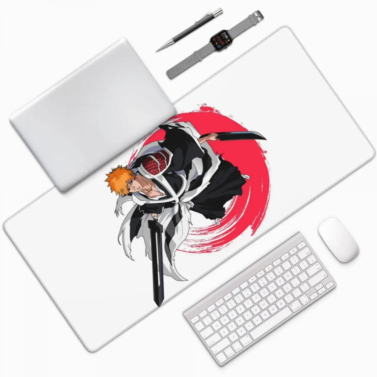 Bleach Anime Kurosaki Ichigo Large Mouse Pad Computer Keyboard Mouse Mat Gamer PC Laptop Desk Mat Office Accessories Table Mats