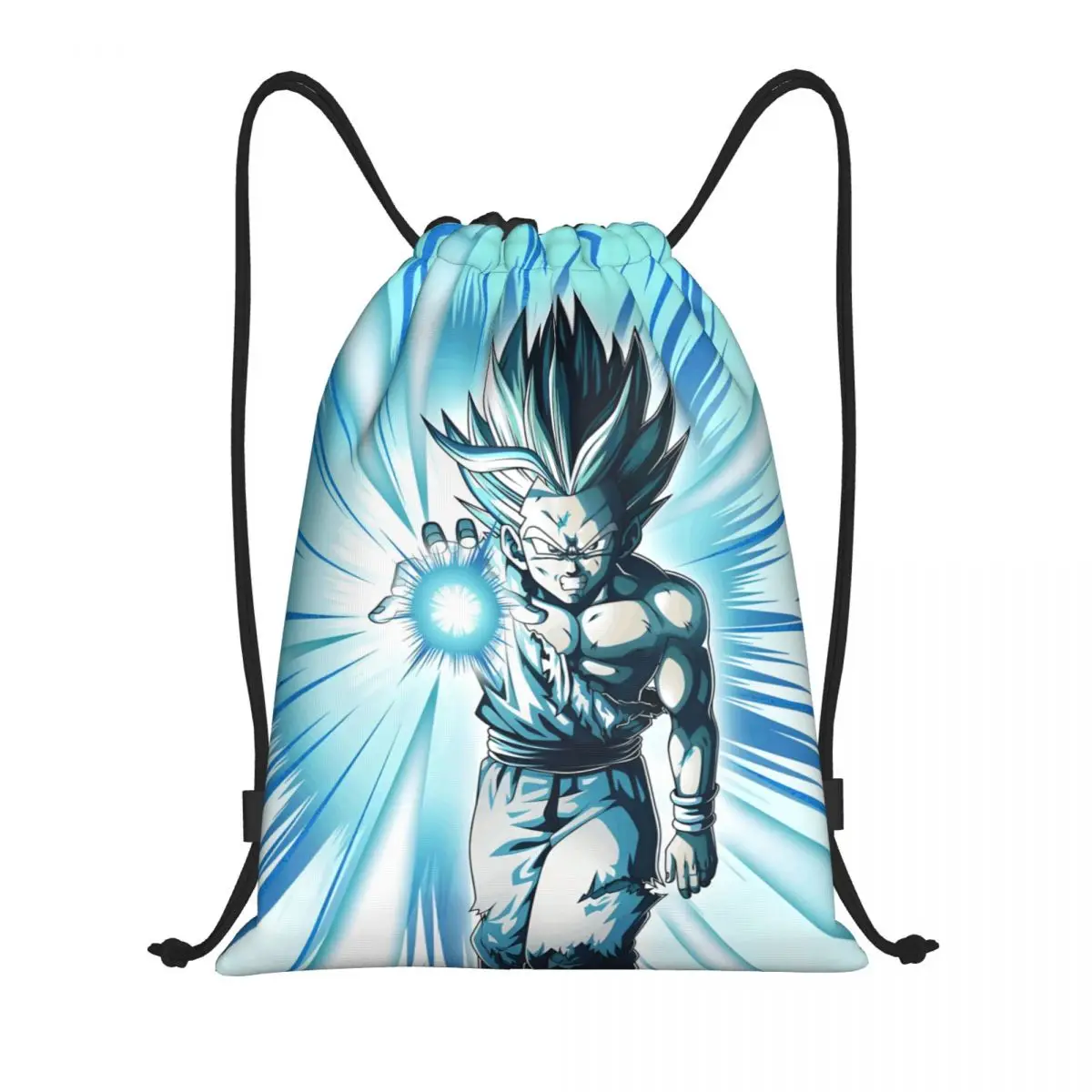 Mochilas personalizadas con cordón de dibujos animados DBZ V-Vegetaes para mujeres y hombres, mochilas deportivas ligeras para gimnasio, sacos para entrenamiento