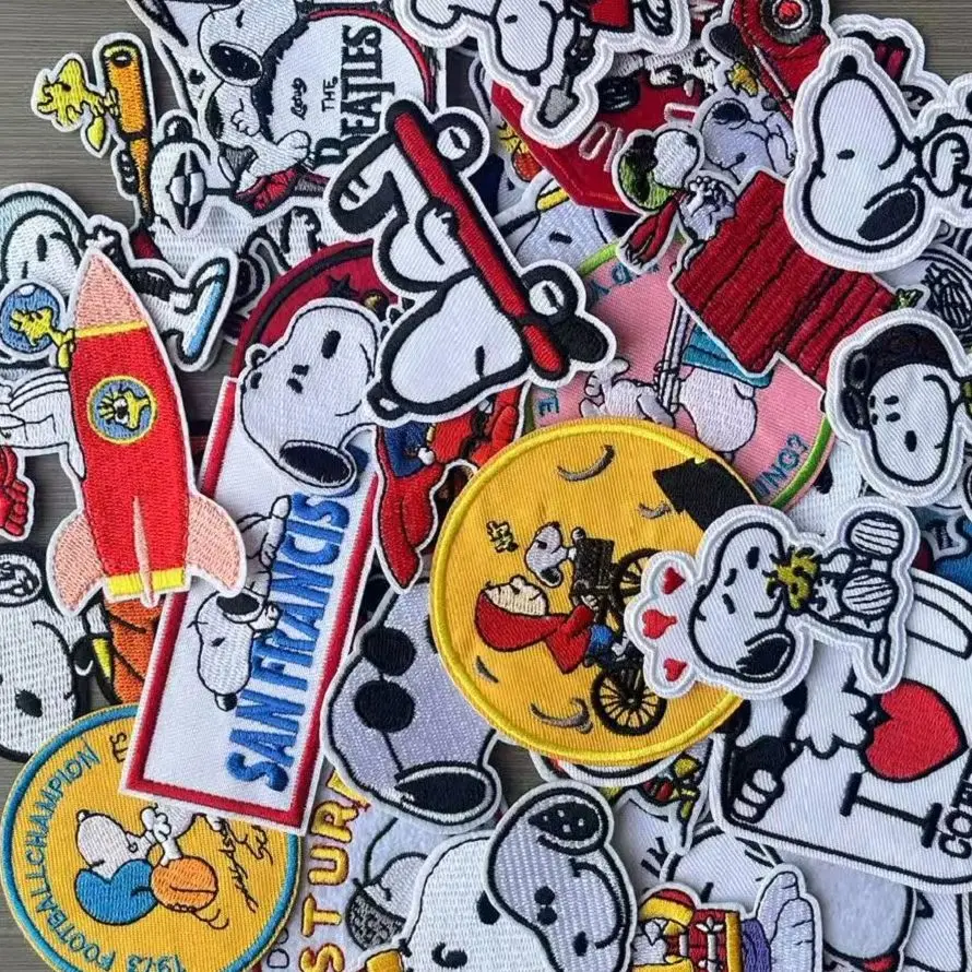 

Cartoon Cute Dog Series Iron on Embroidered Patches For on Clothes Hat Jeans Sticker Sew ironing Patch DIY Applique Badge