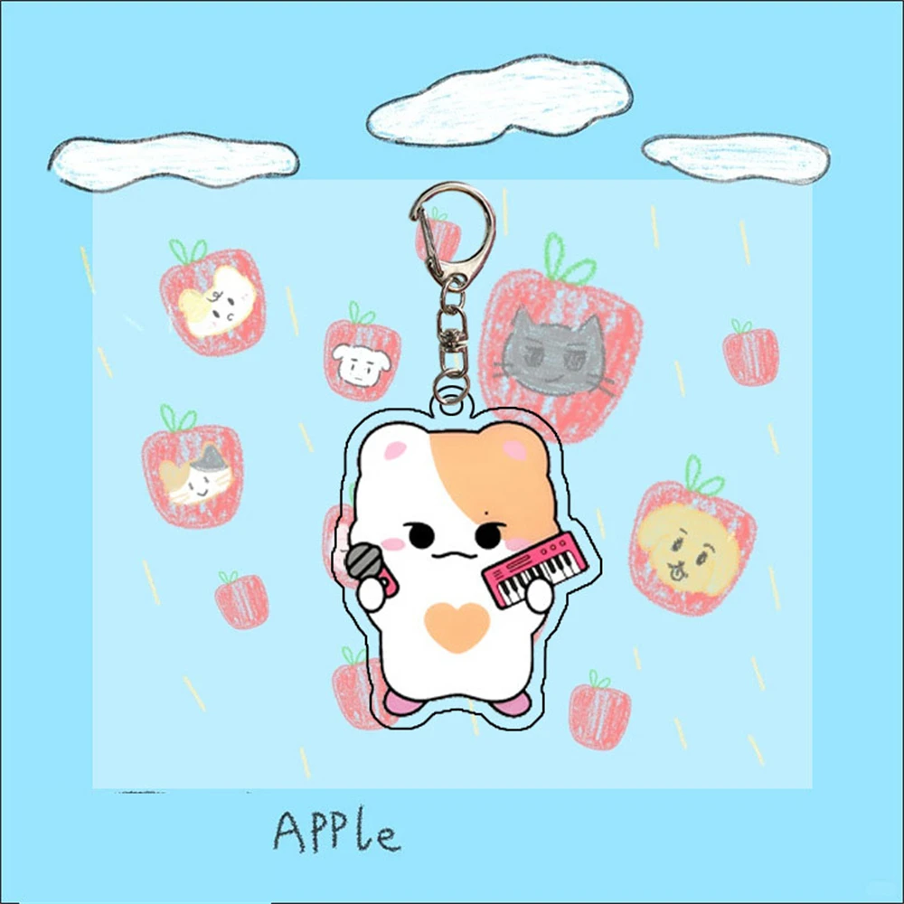 KPOP NI-KI Jungmetata Dessin Animé Double Face Imprimé Porte-clés Musée Jake Staloo SungHoon Mode Acrylique Porte-clés Sac Accessoires Fan Cadeau