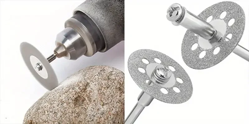 Trennscheiben für Dremel-Rotationswerkzeug, 3 verschiedene Sägeblätter, zum Schneiden von Holz/Metall/Kunststoff/Glas/Stein und zum Selbermachen – Detail 3