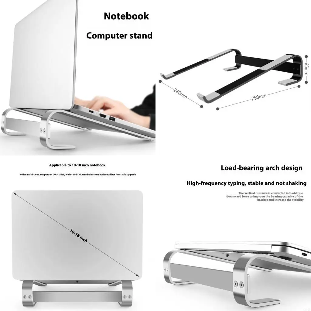 

C90F Heat Dissipation Aluminum Computer Stand for 10-18Inch Laptops Risers Holder