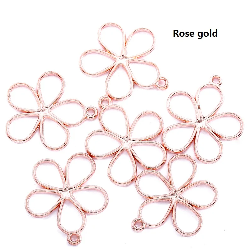 40pcs 11 colors flower petal Zinc alloy Charms for Jewelry Making Fashion Earrings Pendants Necklaces Bracelet Accessories DIY image 5