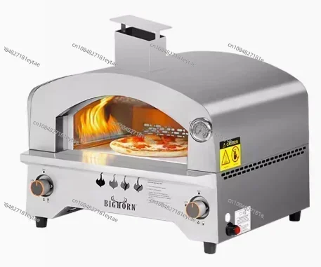 Mimiuo Outdoor Gas Oven With Automatic Rotating Stone - 14 Inch Portable Propane Pizza Ovens For Outside - Professio