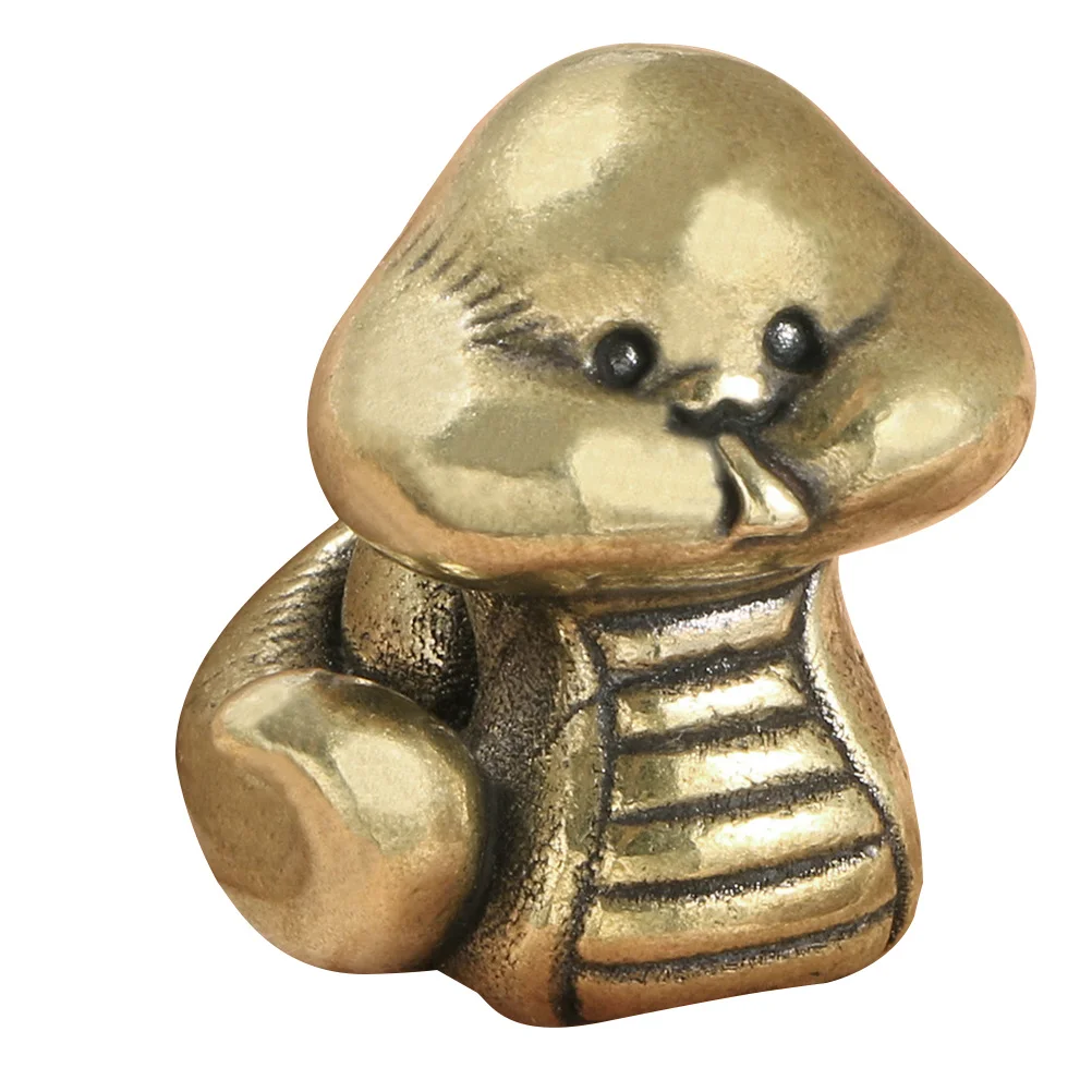 

Mini Brass Snake Vintage Decorative Sculpture Metal Ornament Desktop Home Decoration Symbol Of Good Fortune Animal