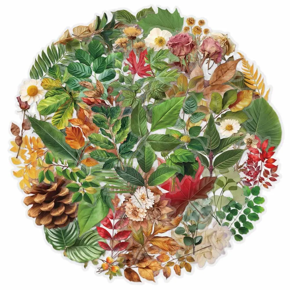 50Pcs Cartoon Plant Stickers Set DIY Decor for Phone Case Journal Laptop iPad Giajar Sticker Store