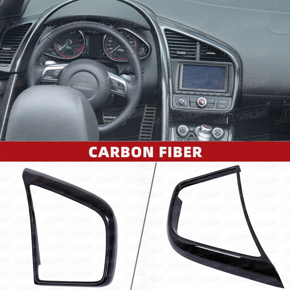 Dry Carbon Fiber Monitor Air Con Vent Surround Cover Fit Lhd For Audi R8 V8 V10 2008-2015(JSKADR808068)