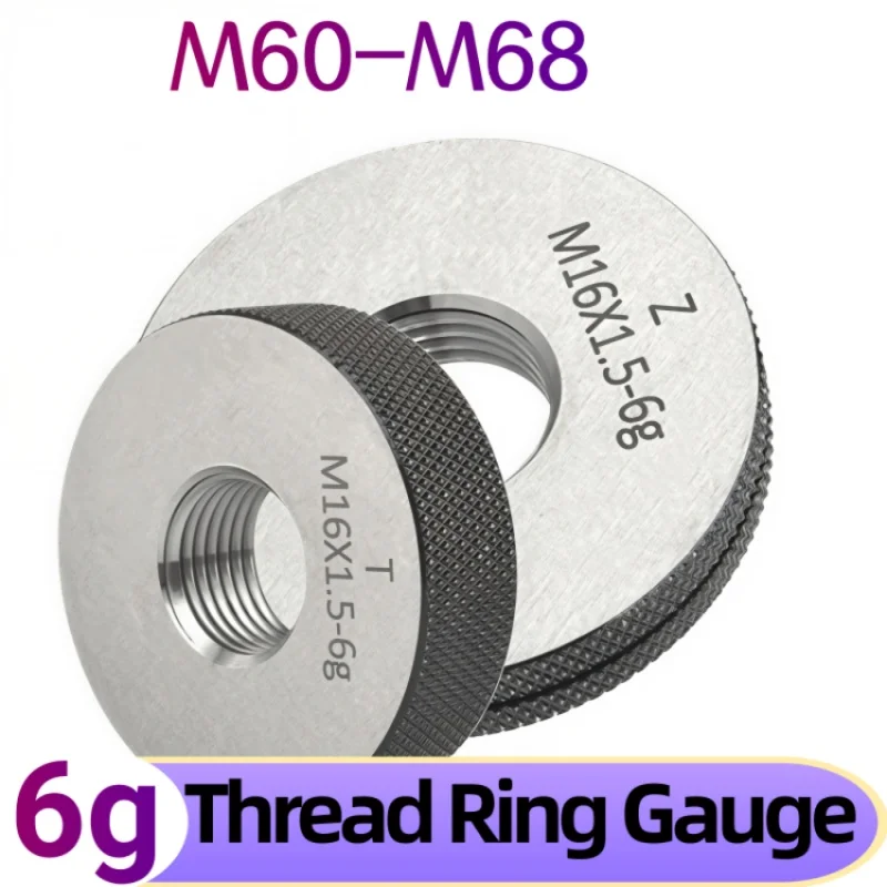 1SET(1*GO+1*NOGO) Standard Metric Fine Tooth Thread Ring Gauge easure Tools 6g Accuracy M60 M61 M62 M63 M64 M65 M66 M67 M68