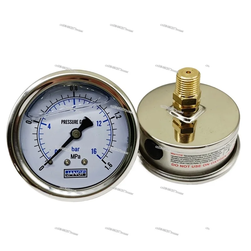 Pneumatic Shock-Proof Pressure Gauge, Anti-Seismic, Back Connection, Hydraulic Pressure, Oil Pressure Gauge, Yn-60z Axial