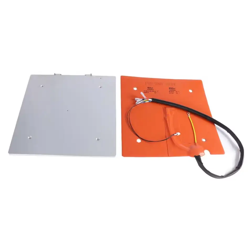Funssor 1pc Anycubic S1C 3D Printer 8mm Aluminum alloy CNC Heat Bed Build Plate 120/240V Silicone Heater Pad Upgrade Kit - 5