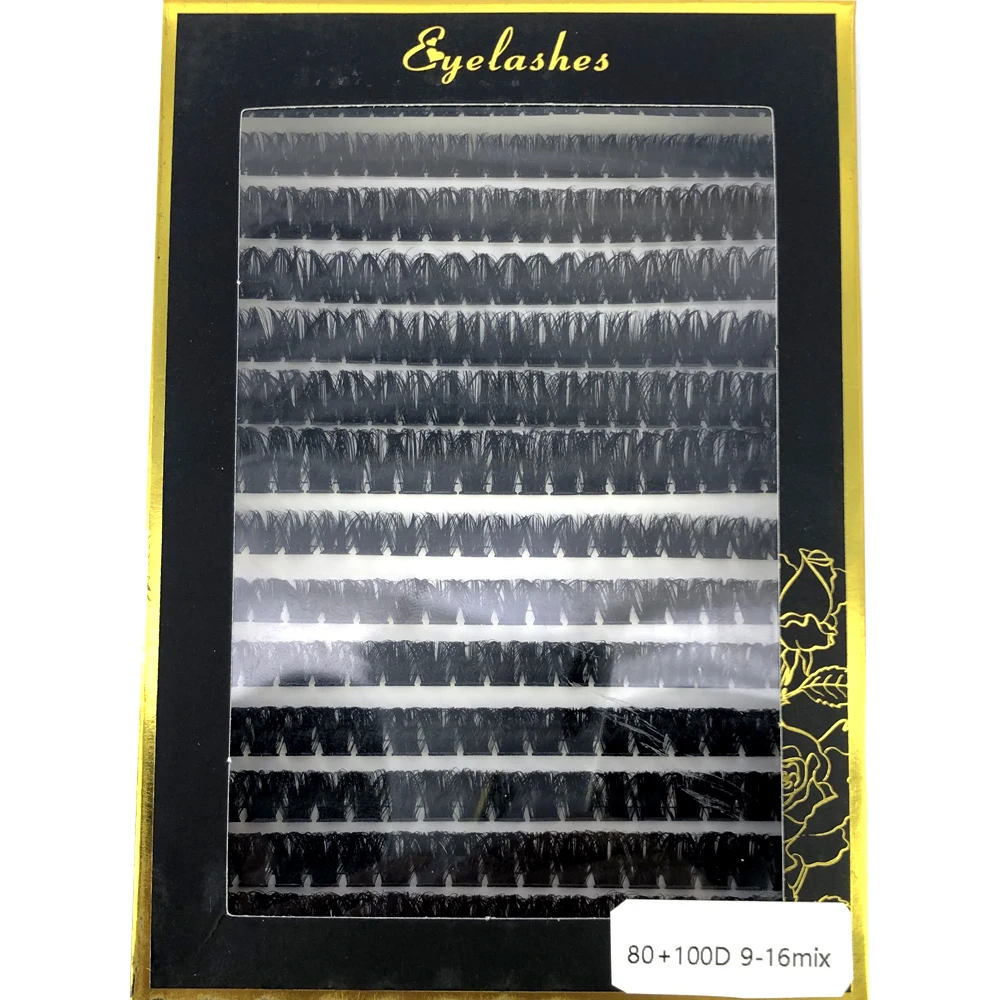 HBZGTLAD 280 bundle 10D 60D 80D natural style handmade eyelash bundle 3D mink eye eyelash cluster eyelash extension false eyelas
