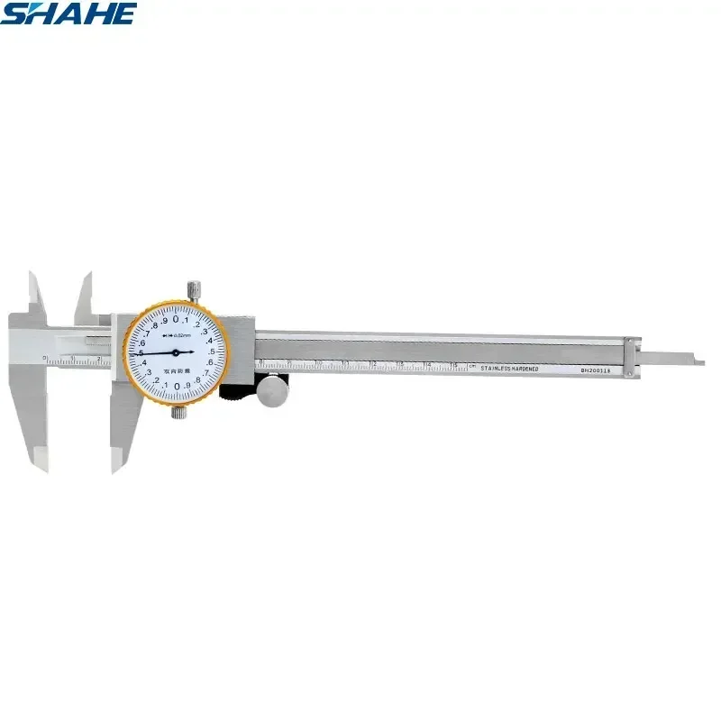 Shahe 6 Inch Dial Caliper Shock Proof Vernier Caliper 0-150 mm 0.02 mm Dial Vernier Caliper Gauge Micrometer Stainless Steel