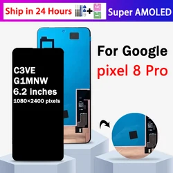 OLED Quality For Google Pixel 8 Pro LCD Display Touch Screen Digitizer Panel Assembly GC3VE G1MNW Display With Frame