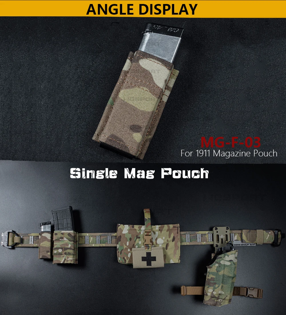 Airsoft Tático Molle Belt Bag, único ou duplo Mag Pouch, Caça Titular, RÁPIDO Nylon Suporte Clip, 1911