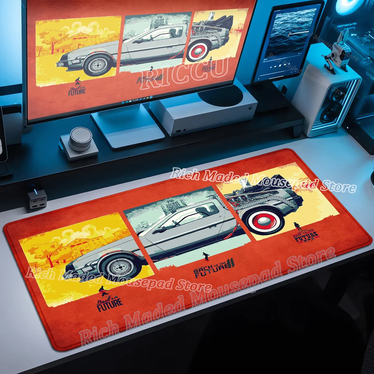 

Back To The Future Large Mouse Pad Computer Mousepad Big Keyboard Mat Car Table Carpet Big Desk Mat Rubber Rug PC Accessories