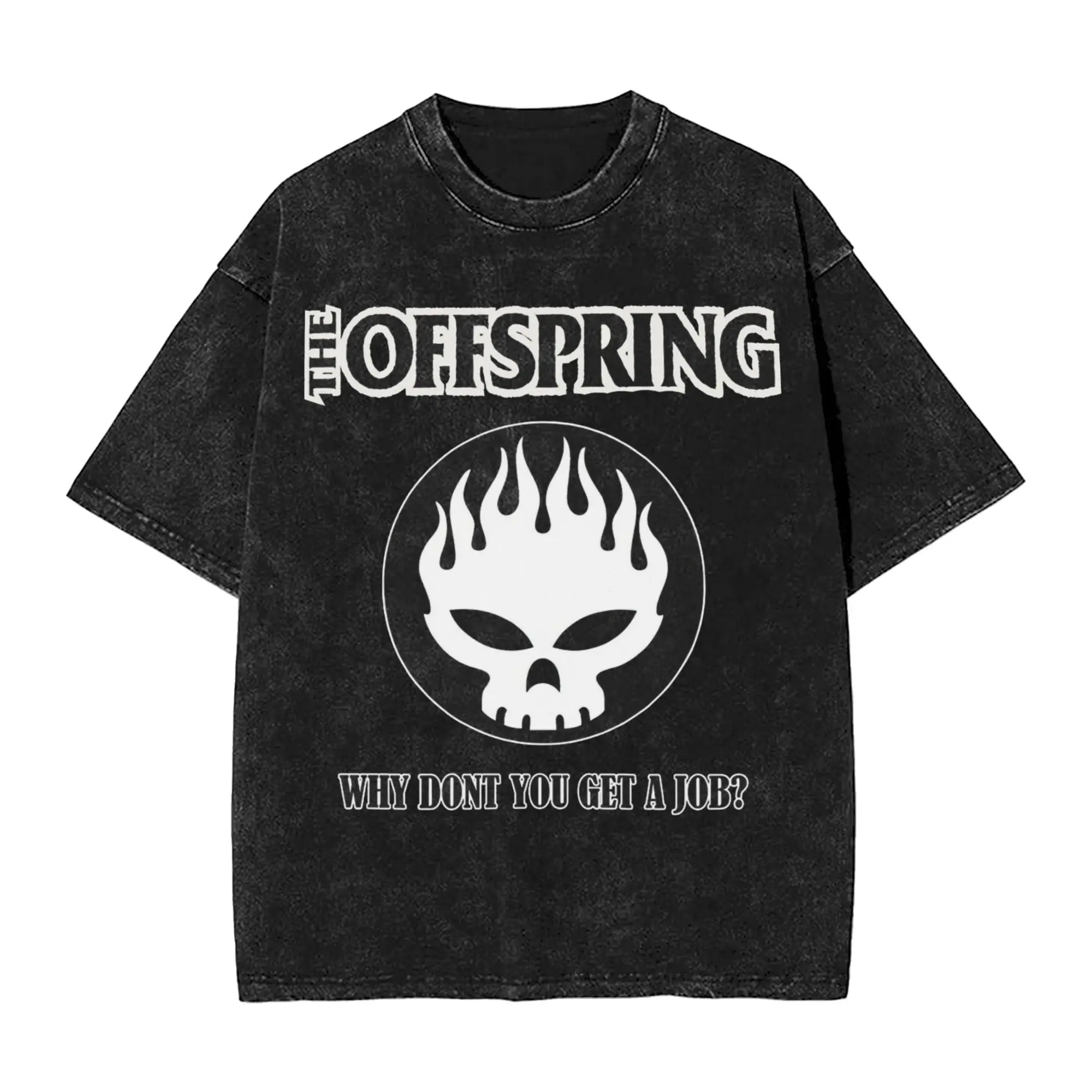 

The Offspring T Shirts Hip Hop Washed Cotton High Street T-Shirts Fashion Men Women Tops Streetwear Summer Tees