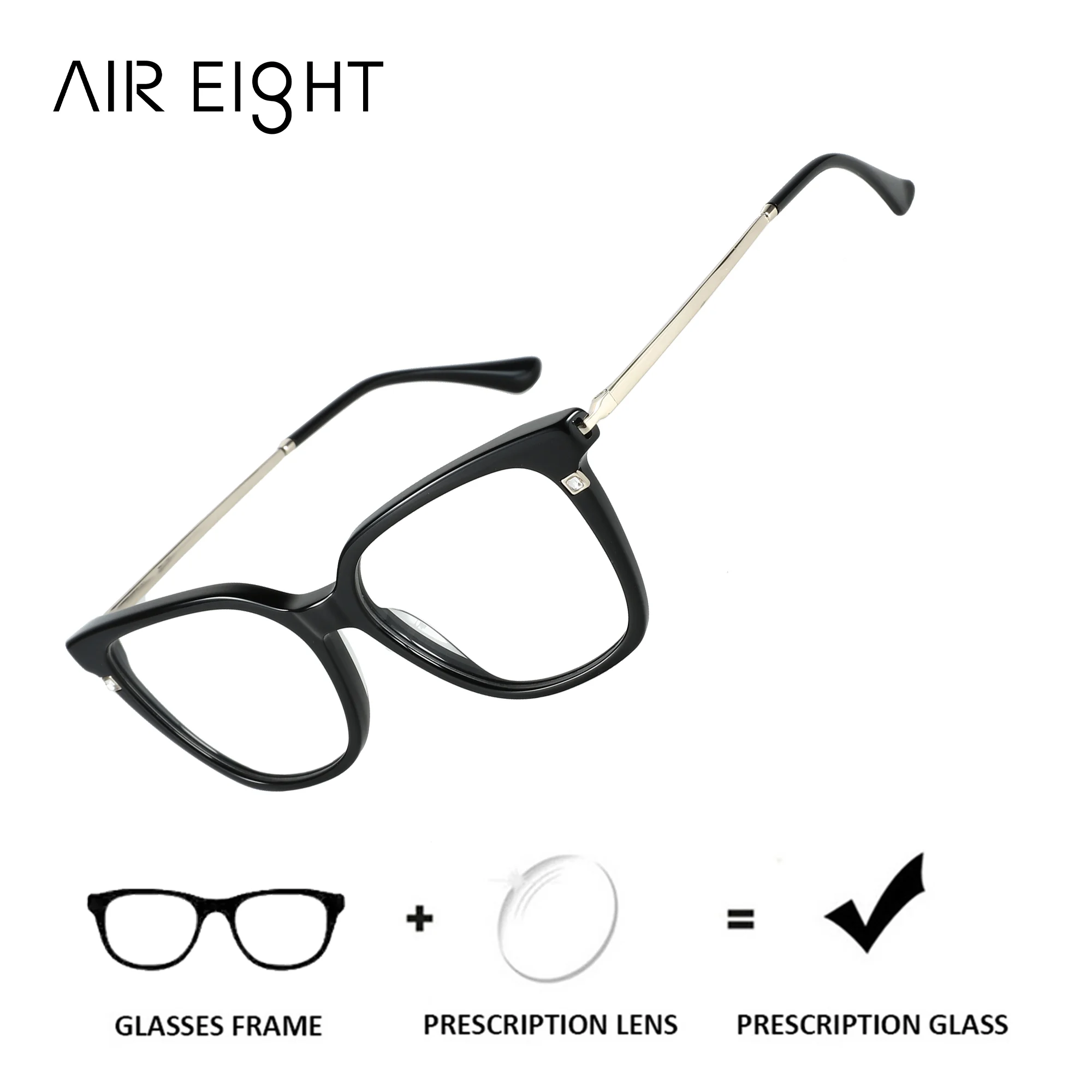 

AIR EIGHT Classic Butterfly Prescription Glasses Women Metal Myopia And Reading With Photochromic Optical Eyeglasses