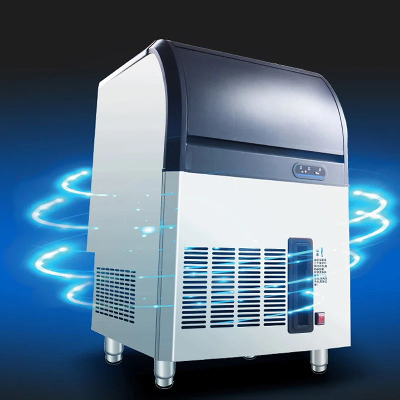 

220V Ice Making Machine Commercial Milk Tea Shop Home Big Automatic Ice Cube Maker Large Capacity Ice Maker