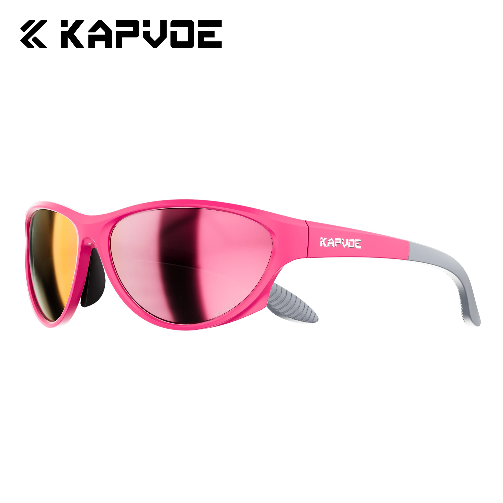 Kapvoe Women Polarized Hiking Eyewear for Men Fashion Pink Glasses Cycling Glasses UV400 Bike Glasses Sport Outdoor Sunglasses