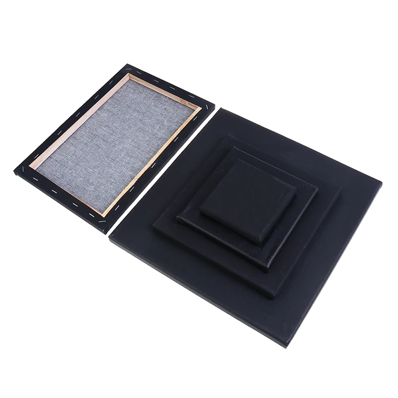 Black Blank Square Artist Canvas For Canvas Oil Painting Wooden Board Frame