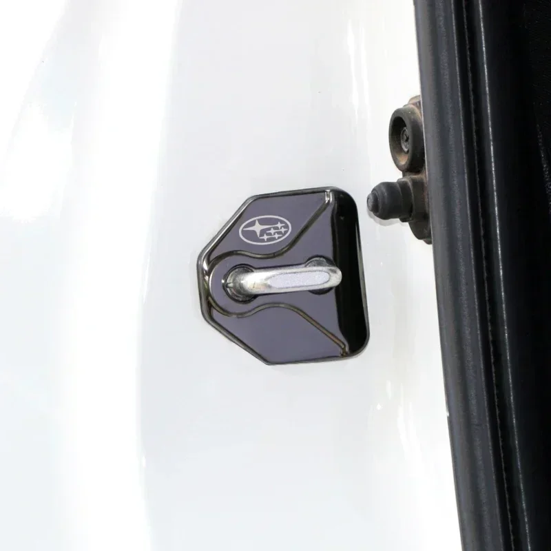 4PCS Car Door Lock Case Cover Buckle Protective Cover Emblem Styling for Subaru XV Outback Legacy Forester Impreza Accessories - view 5