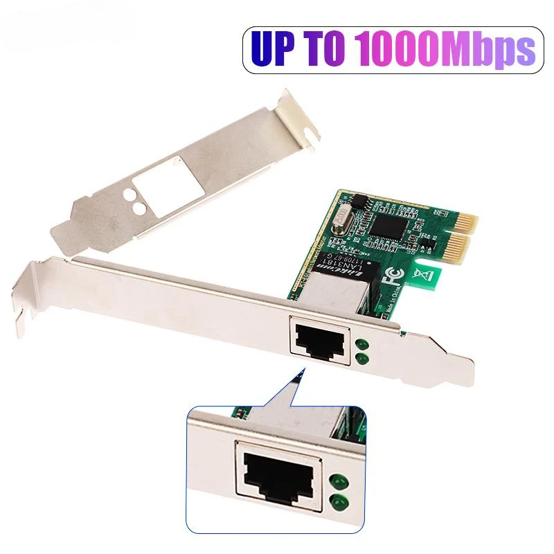 

1000Mbps Gigabit Ethernet PCI Express PCI-E Network Card 10/100/1000M RJ-45 RJ45 LAN Adapter Converter Network Controller Card