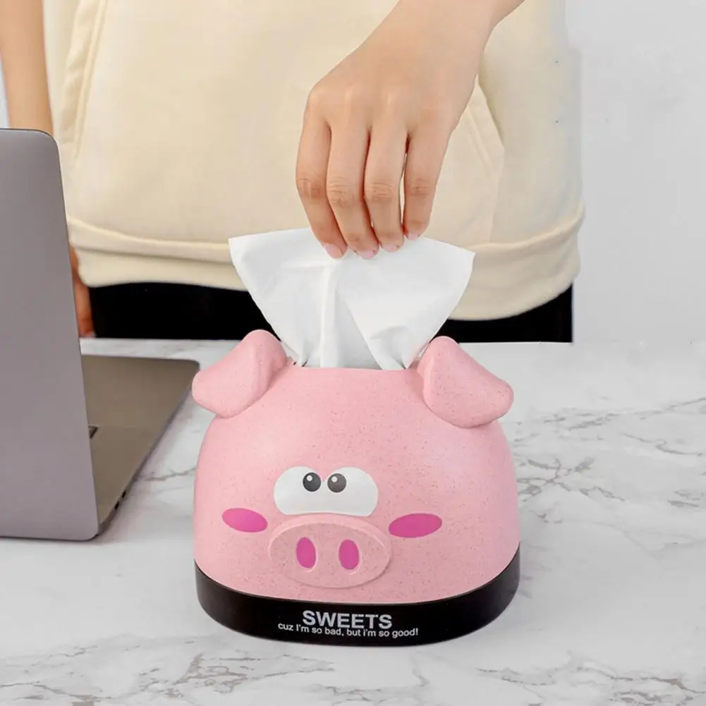 Paper Box  Practical Cartoon Dog Tissue Box Toilet Paper Holder  Plastic Desktop Tissue Box