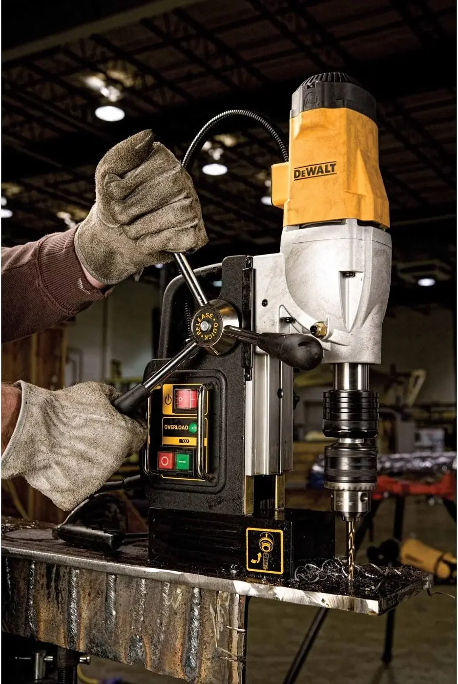 DEWALT Drill Press, Magnetic, 2-inch, 10-Amp with 2-Speed Setting (DWE1622K)