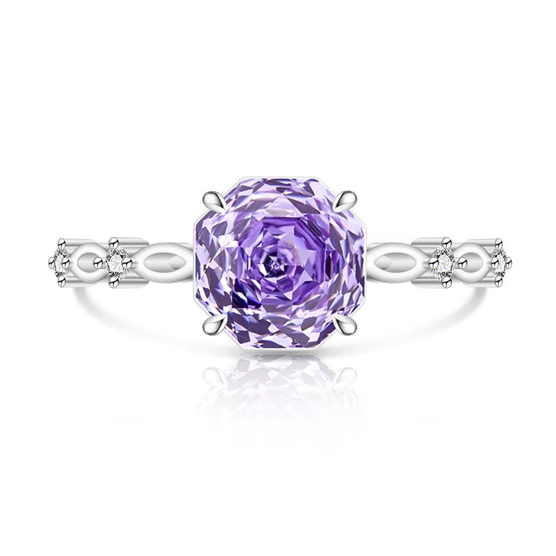 Women's 925 Sterling Silver Rose Cut Diamond Ring