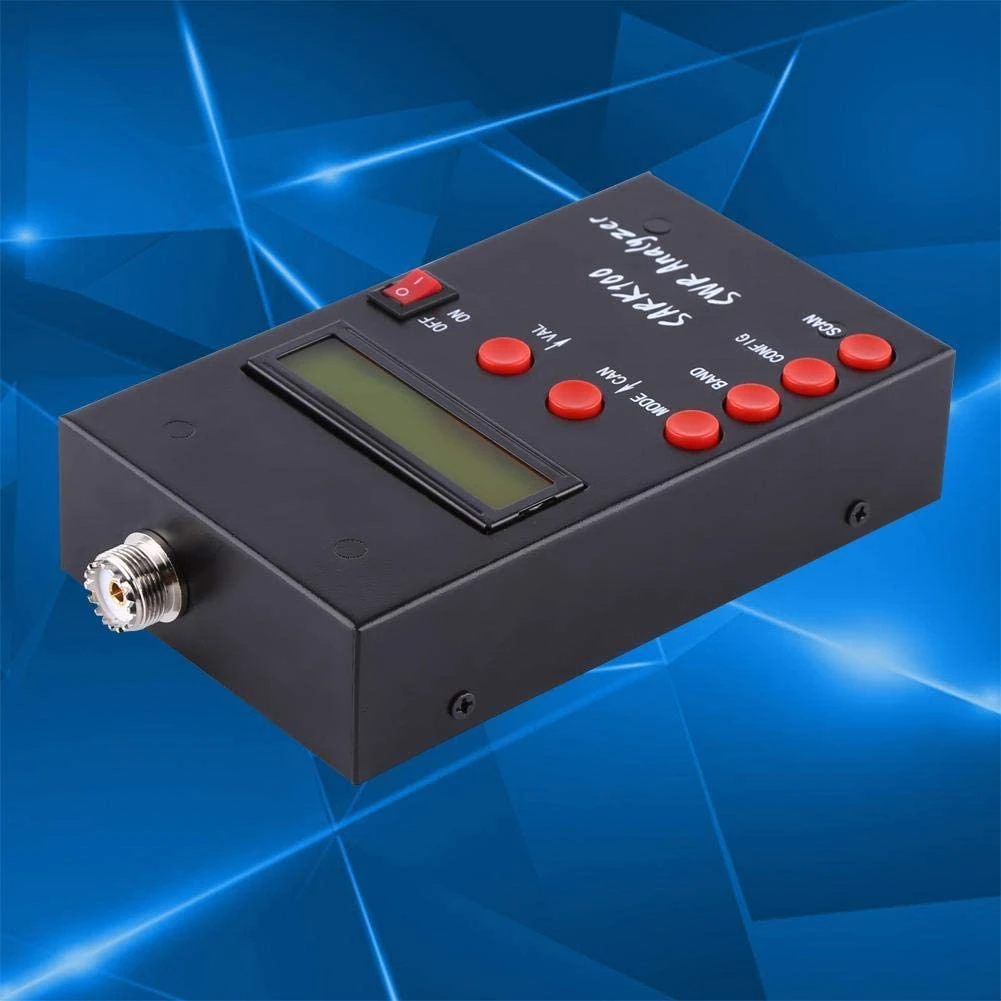 Medidor Analisador de Antena SWR de ondas curtas, SARK100, 1,0 a 9,99, 1 a 60MHz